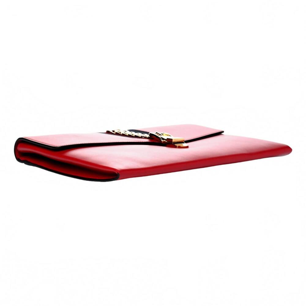 NEW GUCCI maxi sylvie clutch in red - Picture 3 of 4